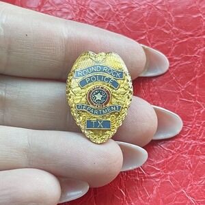 Gold Police Department Badge Pin